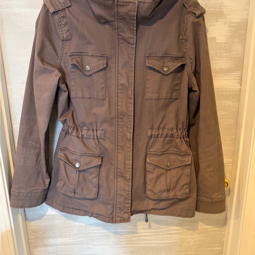 Market & Spruce Charcoal Utility Jacket - Picture 2 of 3